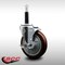 Service Caster 5'' SS Maroon Poly Swivel 3/4'' Expanding Stem Caster with Brake SCC-SSEX20S514-PPUB-MRN-TLB-34 - alternate 2
